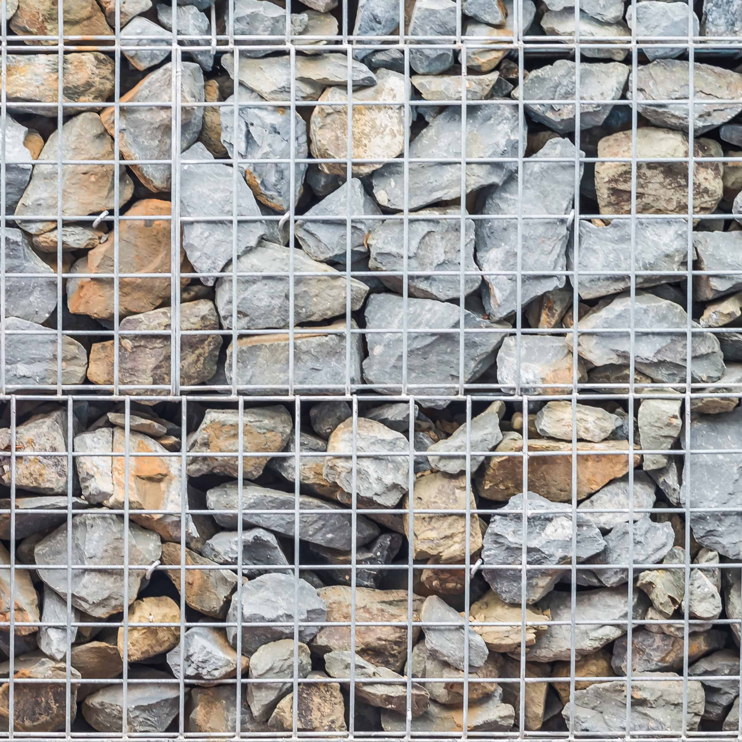 Gabion retaining walls